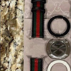 Gucci black strap and watch face for Gucci play